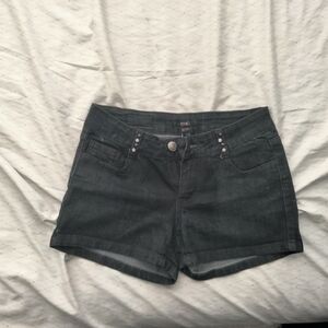 Dark Gray Jean Shorts
